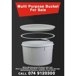 White multipurpose buckets...