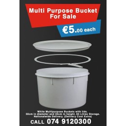 White multipurpose buckets...